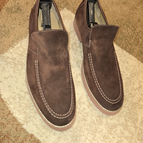 Hush Puppies Other - Hush Puppies Dark Brown Suede Slip-Ons